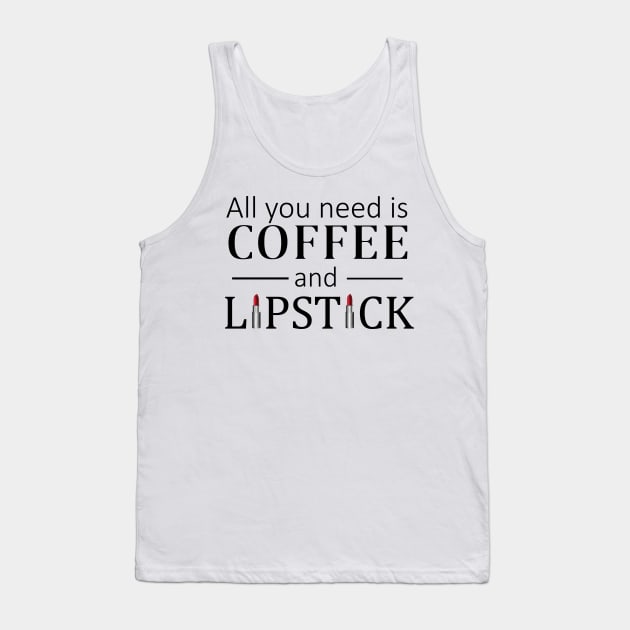 Coffee and Lipstick Tank Top by TTLOVE